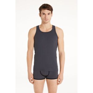 Tezenis Tank Top aus Feinripp-Baumwolle Mann Dunkelgrau Größe M