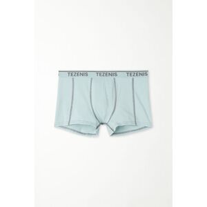 Tezenis Baumwoll-Boxershorts mit kontrastfarbenen Nähten und Logo Mann Grün Größe XL