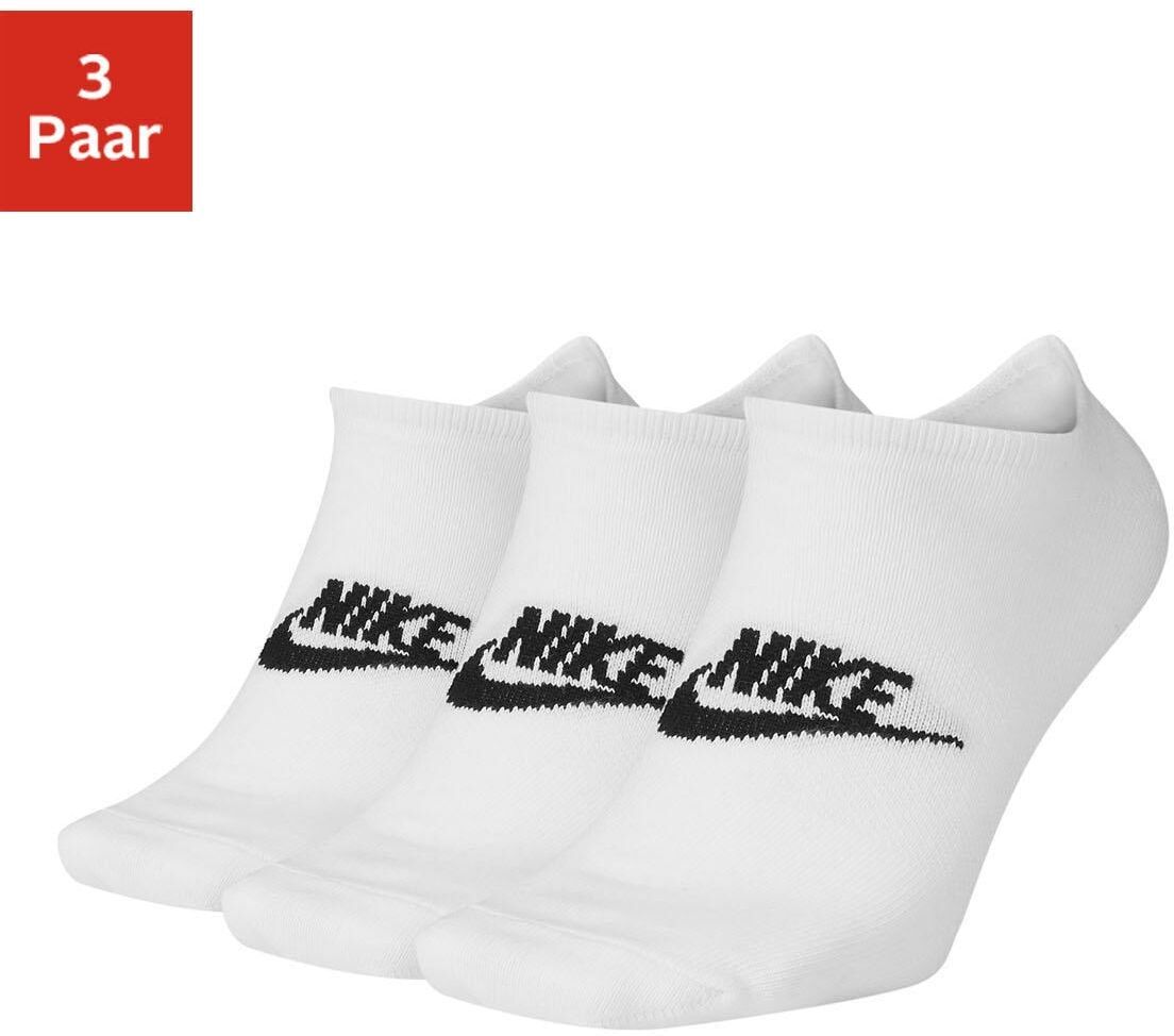 Nike Sneakersocken, (3 Paar), mit Logo auf dem Mittelfuss weiss Größe L (42/46) M (38/41) S (34/37)