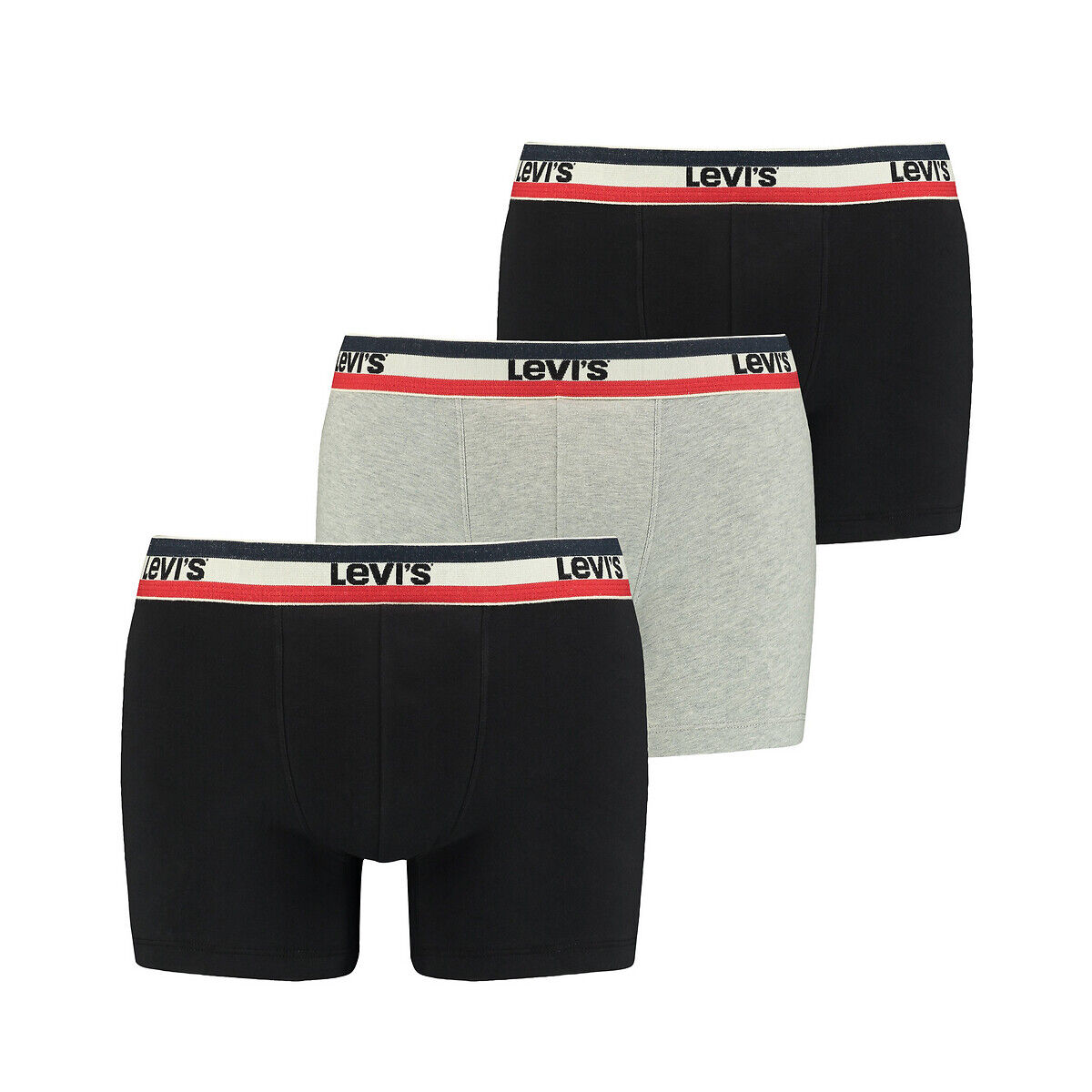 LEVI'S 3er-Pack Boxershorts, Bio-Baumwolle SCHWARZ