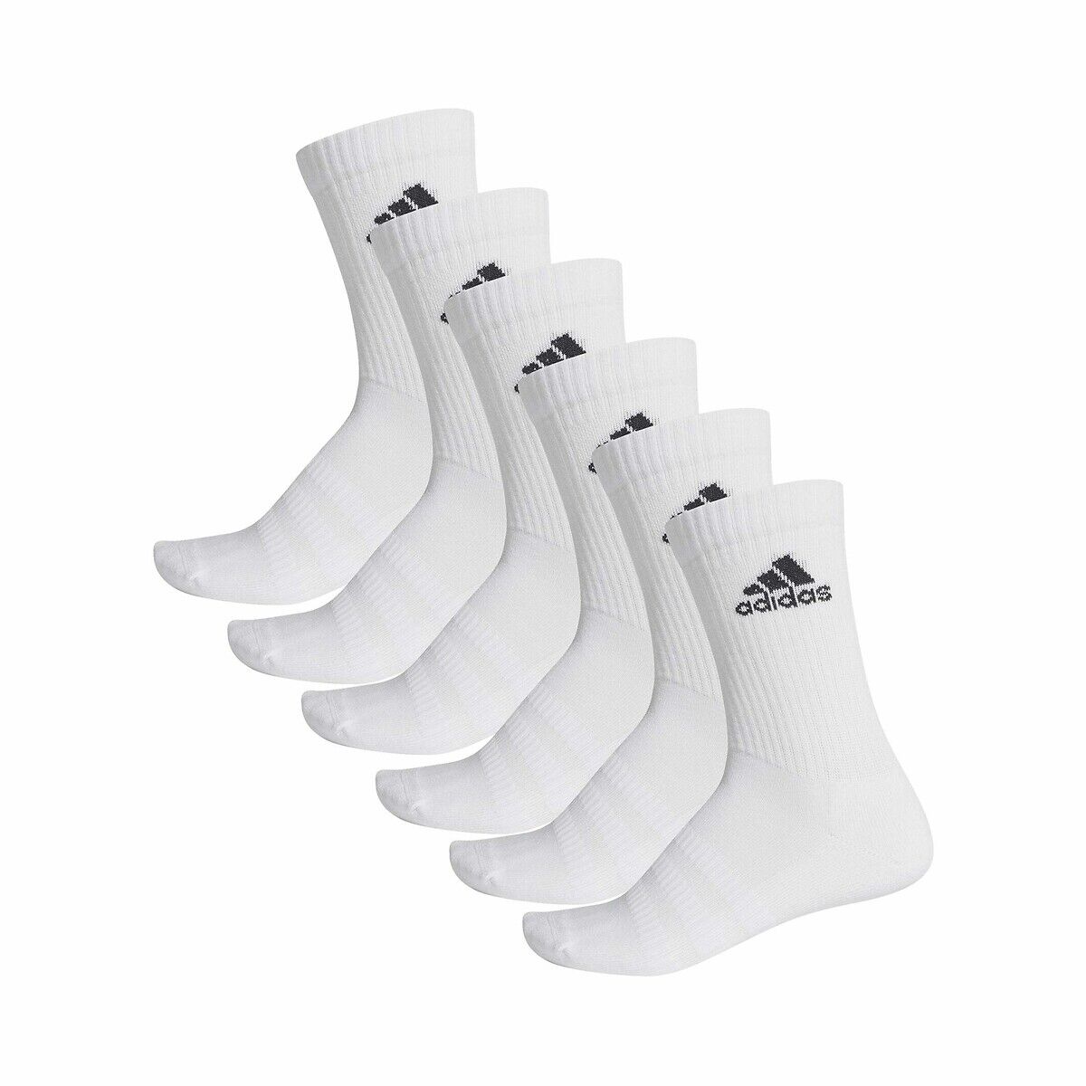 Adidas 6 Paar Socken, hohe Form WEISS