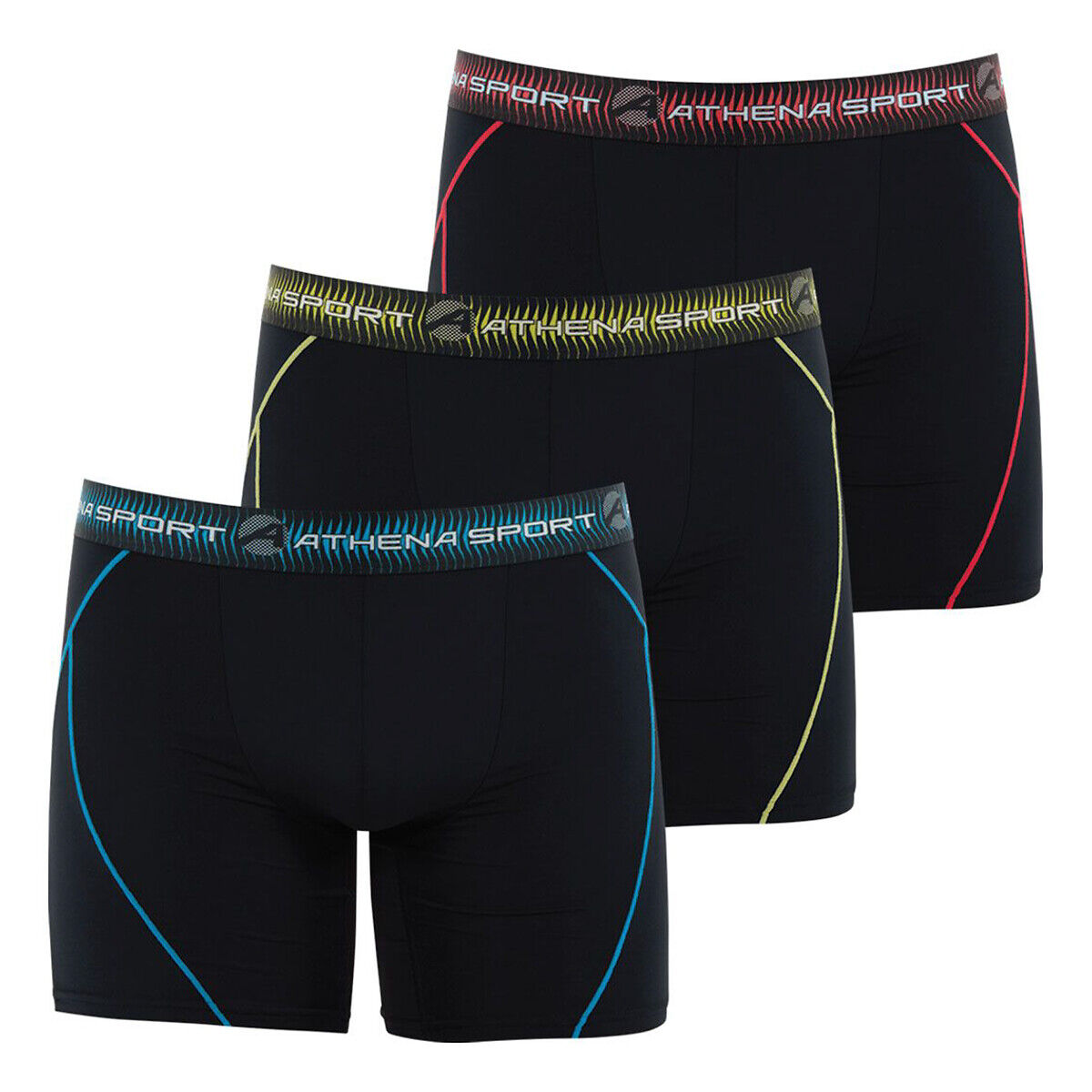 Athena 3er-Pack Trainings-Shortys BLAU;SCHWARZ