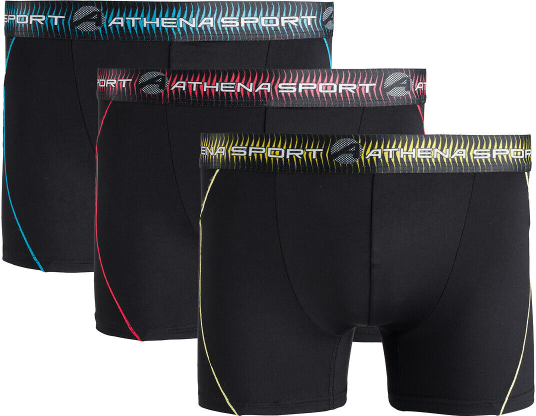 Athena 3er-Pack Shortys ATHENA für den Sport SCHWARZ;BLAU