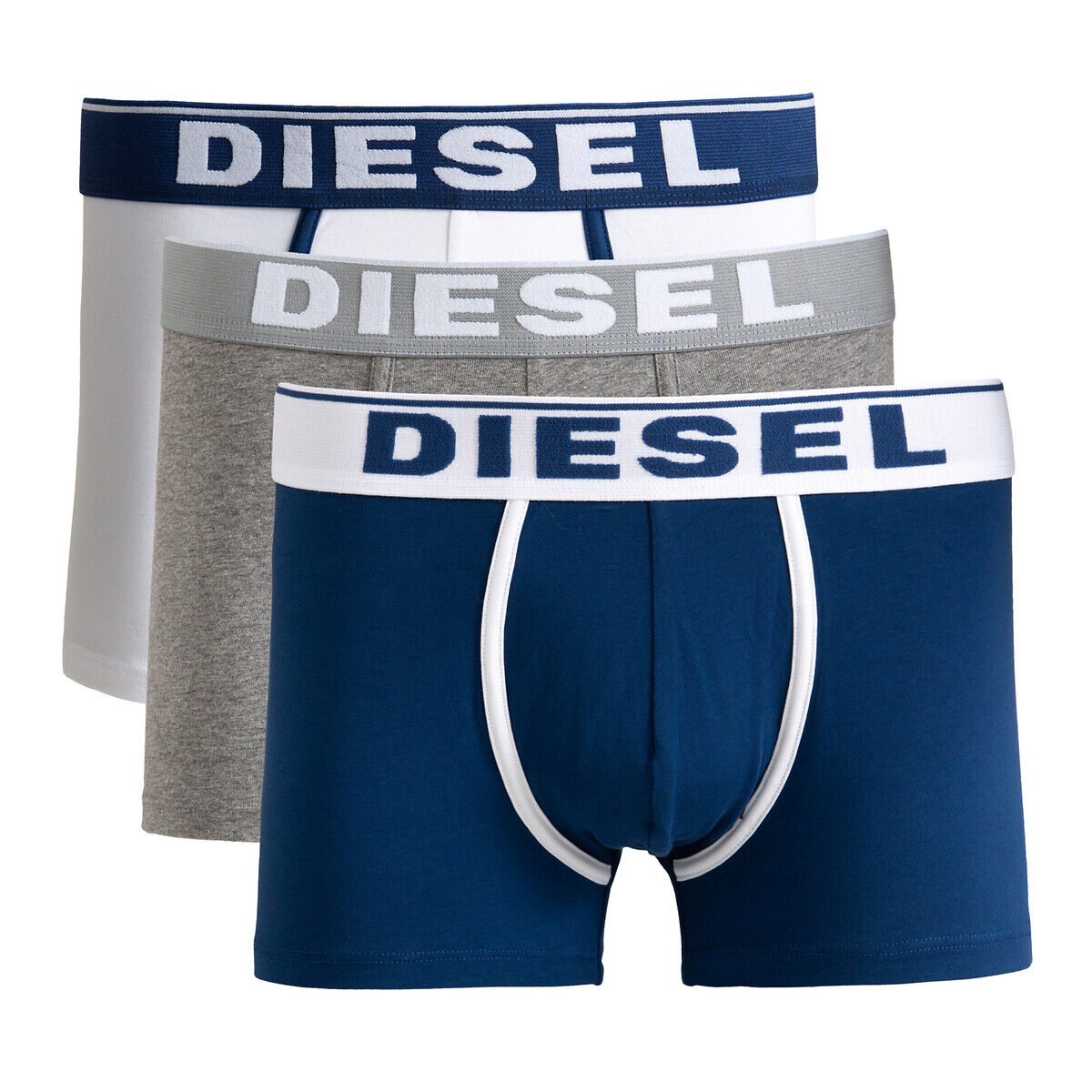 Diesel 3er-Pack Shortys, Baumwoll-Stretch BLAU;SCHWARZ