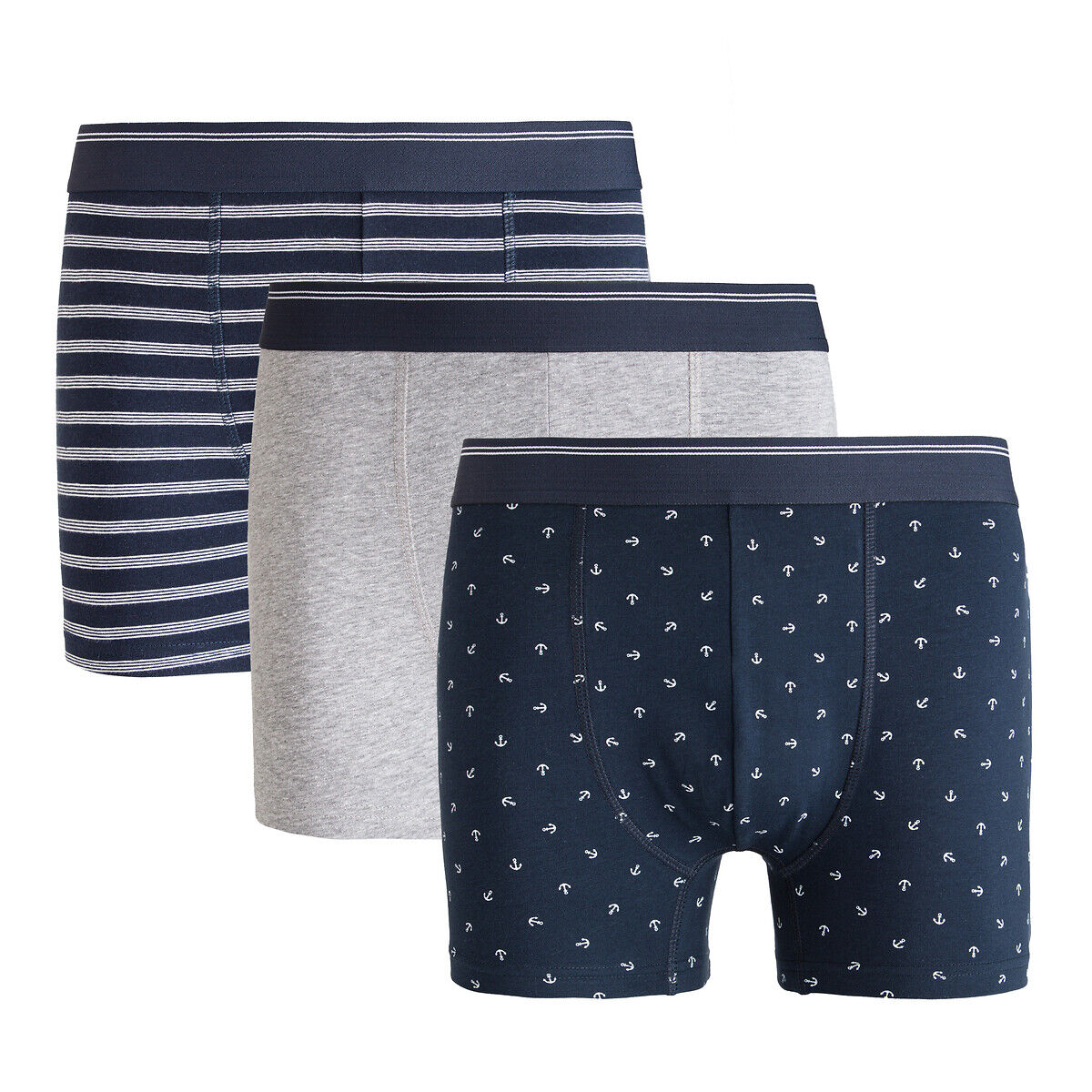 LA REDOUTE COLLECTIONS 3er-Pack Shortys, Stretch mit Bio-Baumwolle BLAU