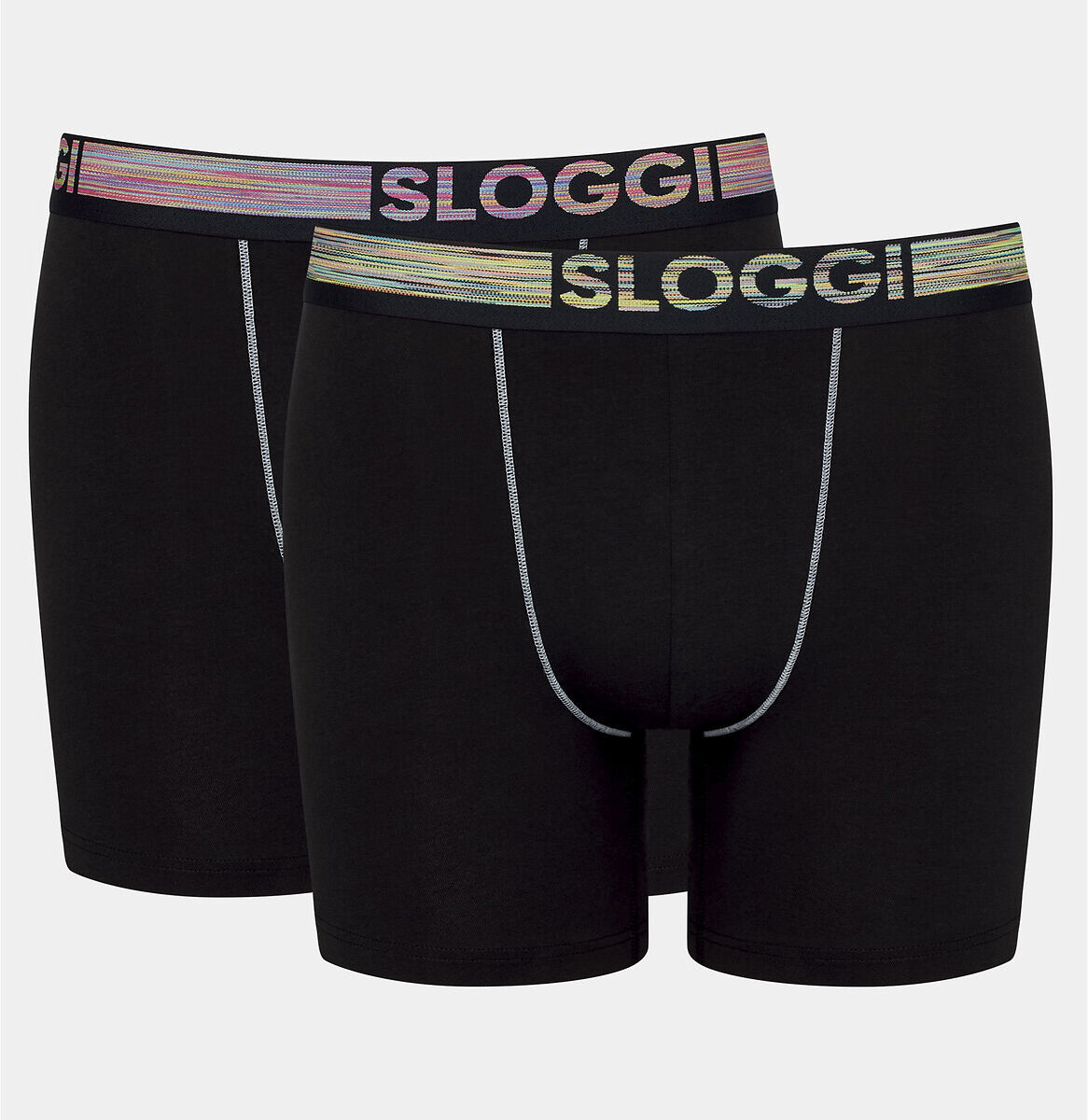 SLOGGI 2er-Pack Shortys, Bio-Baumwolle SCHWARZ