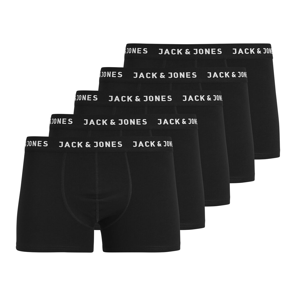 JACK & JONES 5er-Pack Shortys SCHWARZ