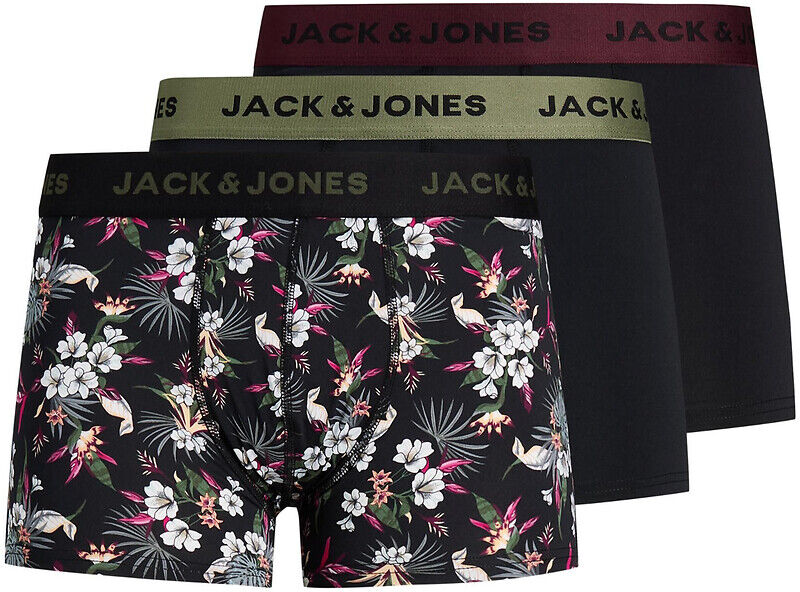 JACK & JONES 3er-Pack Shortys, Mikrofaser-Jersey SCHWARZ