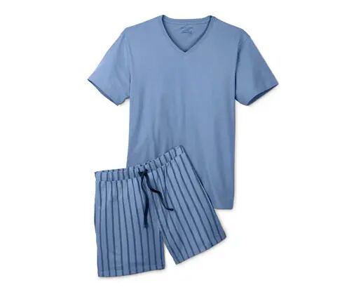 Tchibo - Shorty-Pyjama - Dunkelblau/Gestreift - 100% Baumwolle - Gr.: S Baumwolle  S