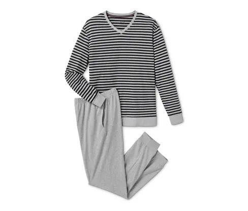 Tchibo - Pyjama - Schwarz/Gestreift - 100% Baumwolle - Gr.: S Baumwolle  S