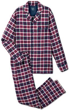 Tchibo - Flanell-Pyjama - Weiss/Kariert - 100% Baumwolle - Gr.: XL Baumwolle  XL