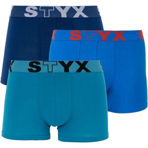 3PACK pánské boxerky Styx sportovní guma modré (G9676869) M