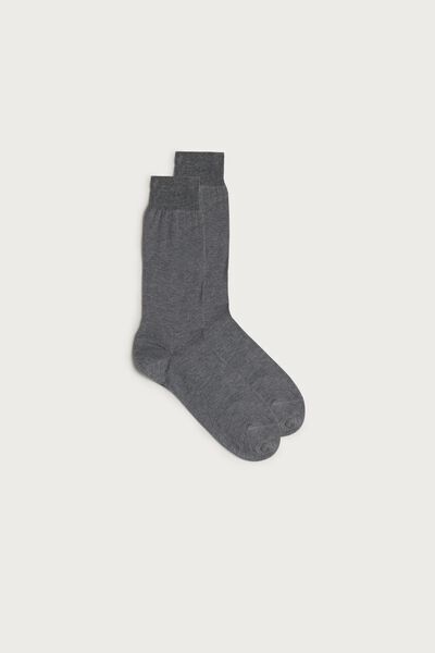 Intimissimi Krátké Ponožky ze Supima Bavlny Člověk Šedá Size 44-45