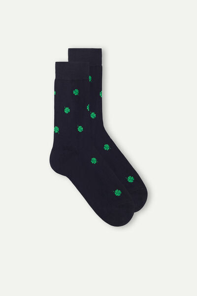 Intimissimi Pánské Krátké Vzorované Ponožky z Bavlny Supima® Člověk Cerná Size 40-41