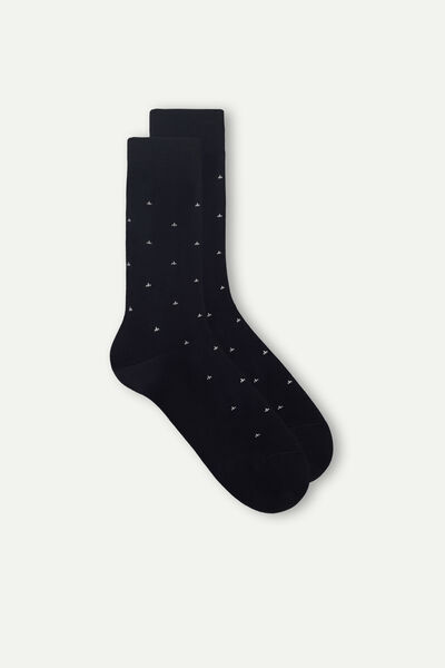 Intimissimi Pánské Krátké Vzorované Ponožky ze Skotské Bavlny Člověk Modrá Size 42-43