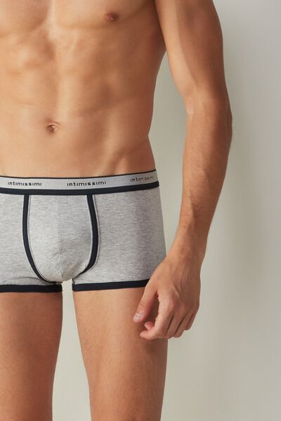 Intimissimi Boxerky Elastické Bavlny Supima® s Logem Člověk Modrá Size 5