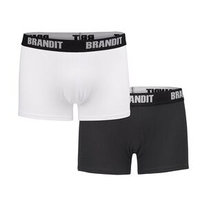 Brandit Textil Brandit Boxershorts Logo 2er Pack weiß/schwarz, Größe S