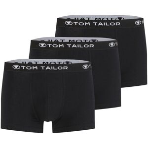 TOM TAILOR Herren Hip-Pants im Dreierpack, schwarz, Logo Print, Gr. M/5