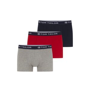 TOM TAILOR Herren Hip-Pants im Dreierpack, rot, Logo Print, Gr. M/5