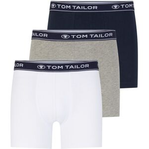 TOM TAILOR Herren Long Pants im Dreierpack mit Webbund, grau, Logo Print, Gr. XL/7