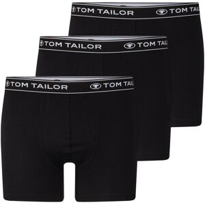 TOM TAILOR Herren Long Pants im Dreierpack mit Webbund, schwarz, Gr. M/5