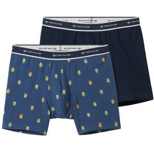 TOM TAILOR Herren Boxershorts im Doppelpack, blau, Allover Print, Gr. 5