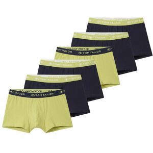 TOM TAILOR Herren Boxershorts im 6er-Set, grün, Uni, Gr. 6