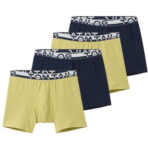 TOM TAILOR Herren Boxershorts im 4er-Set, grün, Uni, Gr. 4