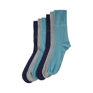 TOM TAILOR Herren 6er-Set Socken, blau, Uni, Gr. 43-46