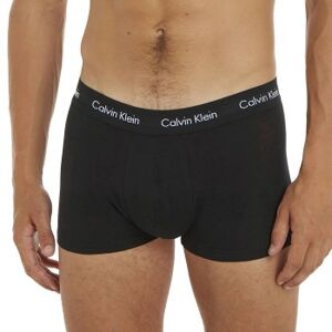 Calvin Klein 5P Cotton Stretch Solid Low Rise Trunks Schwarz Baumwolle Large Herren