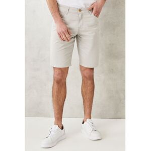 AC&Co / Altınyıldız Classics Lässige Chino-shorts In Stone Slim Fit Mit Schmalem Schnitt Und Dobby-motiv Aus 100 % Baumwolle für Herren - 50