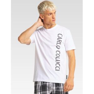 Carlo Colucci Pyjama Herren Baumwolle kariert, grau