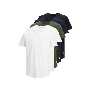 Jack & Jones T-Shirt 5er Pack Herren Baumwolle Rundhals, mehrfarbig