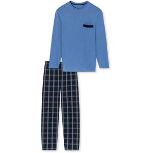 Schiesser Pyjama Herren Jersey bedruckt, blau