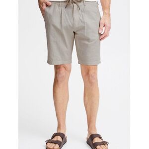 FQ1924 Leinenshorts Herren Baumwolle gestreift, beige