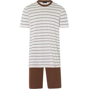 Hanro Shorty Herren Jersey gestreift, braun