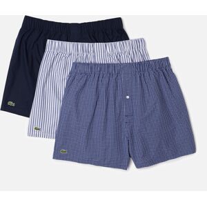 Lacoste 3 Pack Woven Cotton Boxer Shorts - XXL