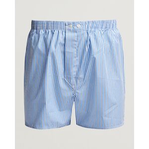 Derek Rose Classic Fit Cotton Boxer Shorts Blue Stripe