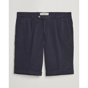 Briglia 1949 Pleated Cotton Shorts Navy