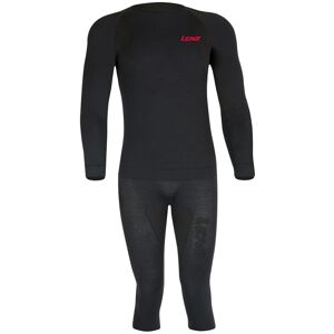 Lenz Merino 3/4 Funktionswäsche Set - Schwarz - 2XL 3XL - unisex