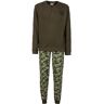 Goodyear Herren Militär-Baumwollpyjama Pyjama Herren Grün Größe XXL