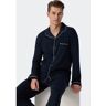 SCHIESSER Pyjama lang Interlock dunkelblau - Fine Interlock 52 male