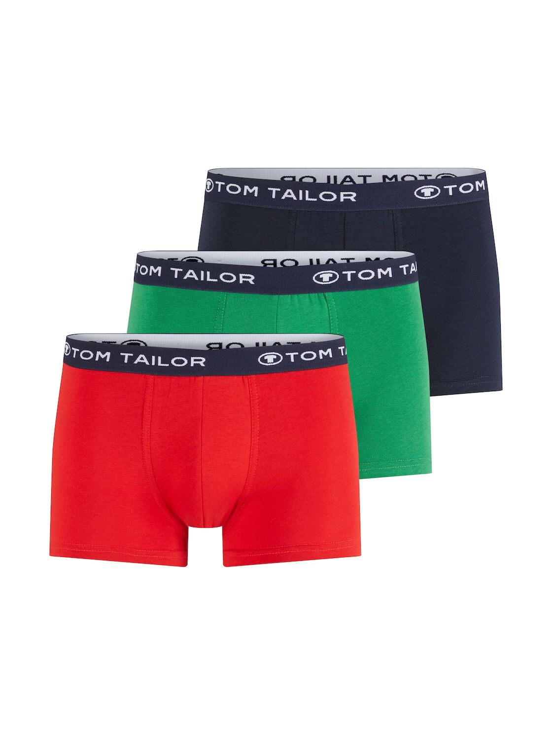 TOM TAILOR Herren Hip-Pants im Dreierpack, grün, unifarben, Gr.S/4