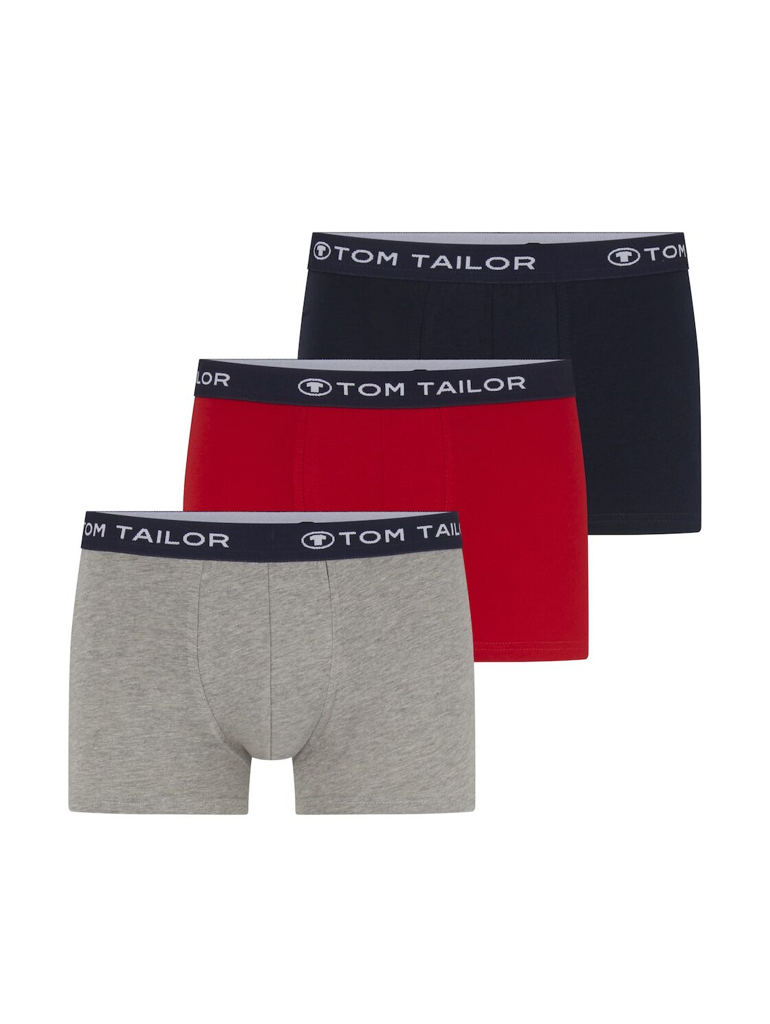 TOM TAILOR Herren Hip-Pants im Dreierpack, rot, unifarben, Gr.XL/7