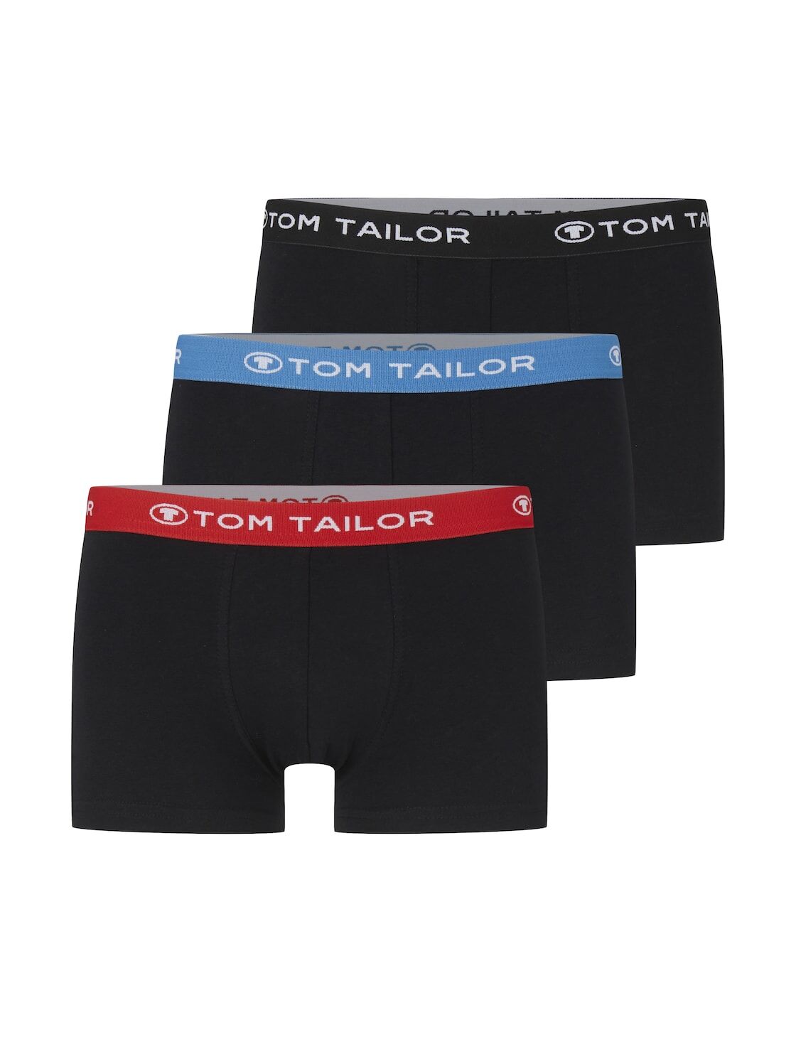 TOM TAILOR Herren Hip-Pants im Dreierpack, schwarz, unifarben, Gr.S/4