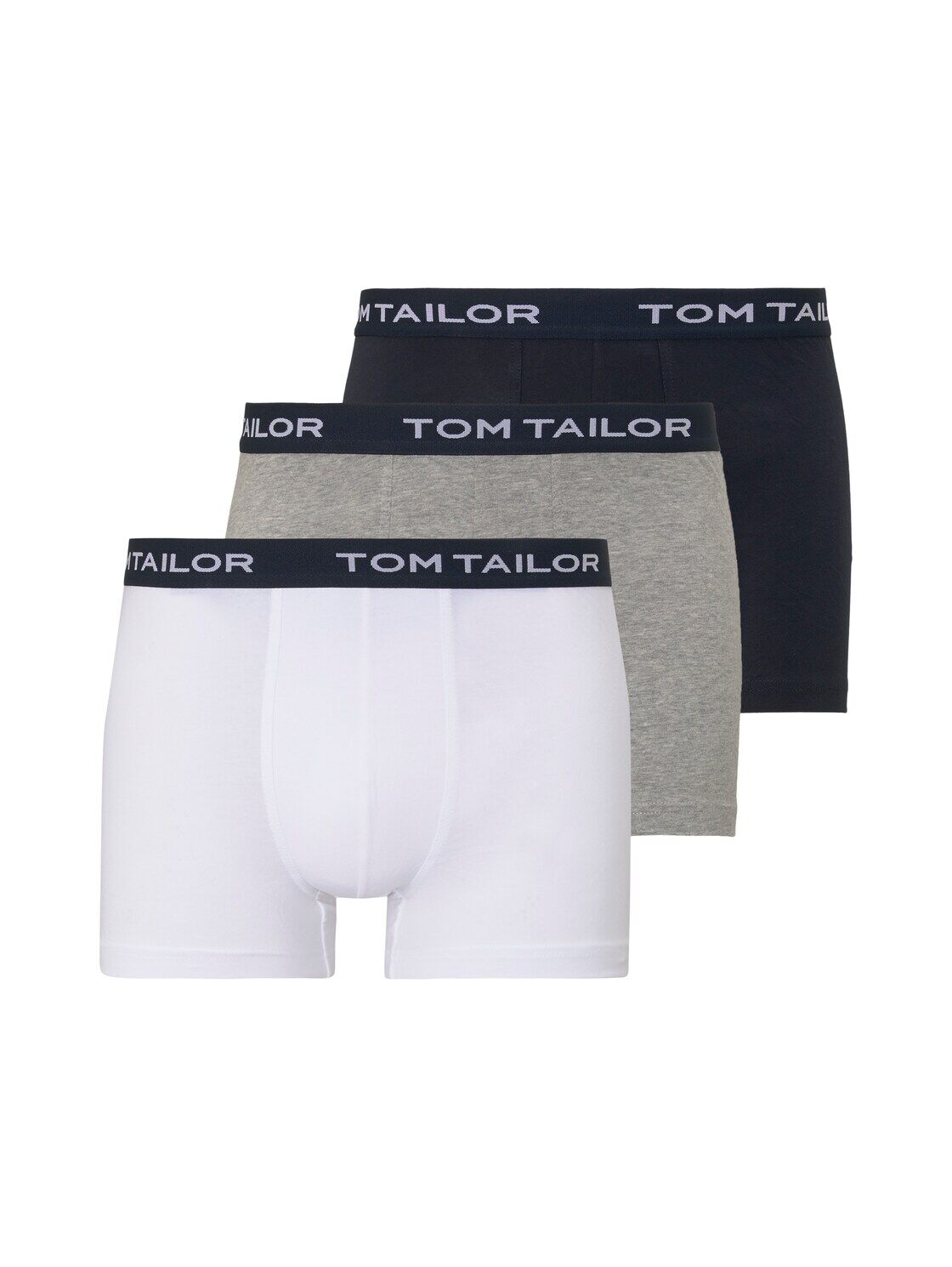 TOM TAILOR Herren Hip-Pants im 3er-Pack, weiß, unifarben, Gr.XXL/8