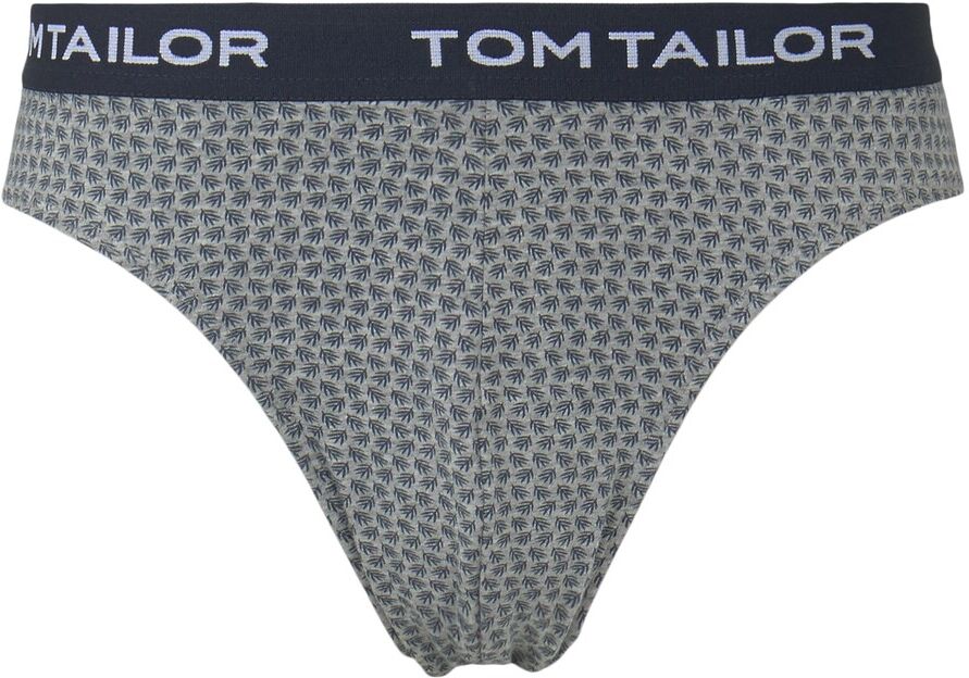 TOM TAILOR Herren Gemusterter Slip, grau, Gr.XL/7