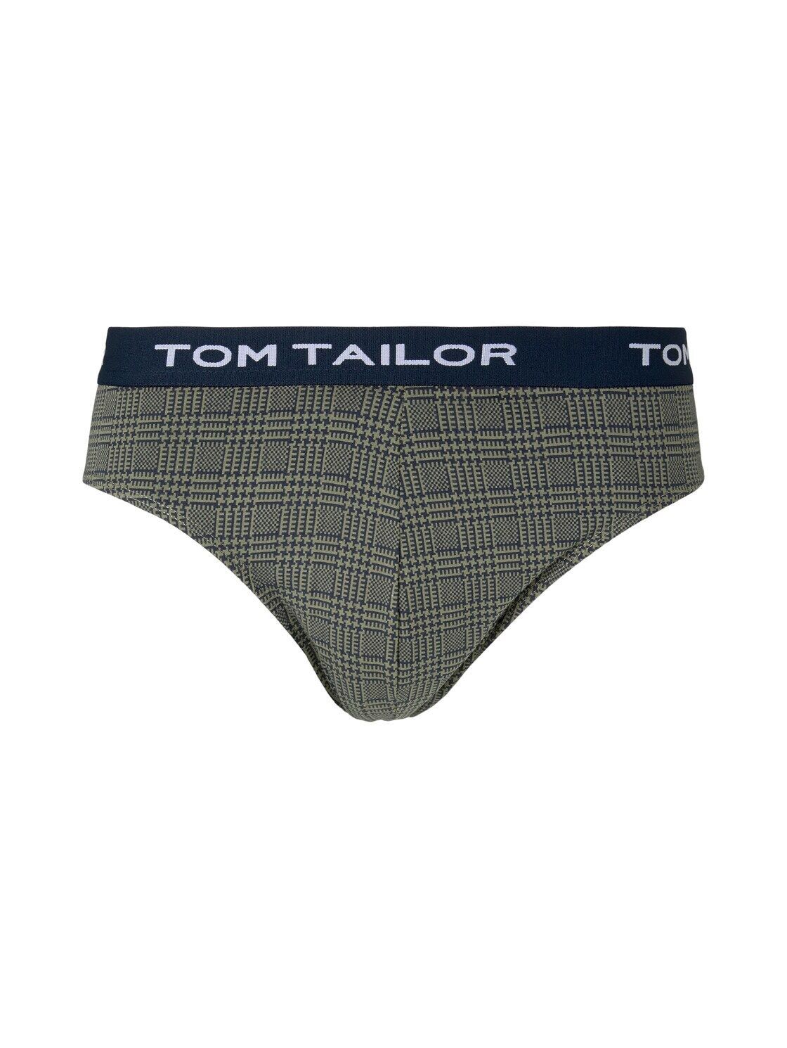 TOM TAILOR Herren Karierter Slip, grün, Gr.S/4