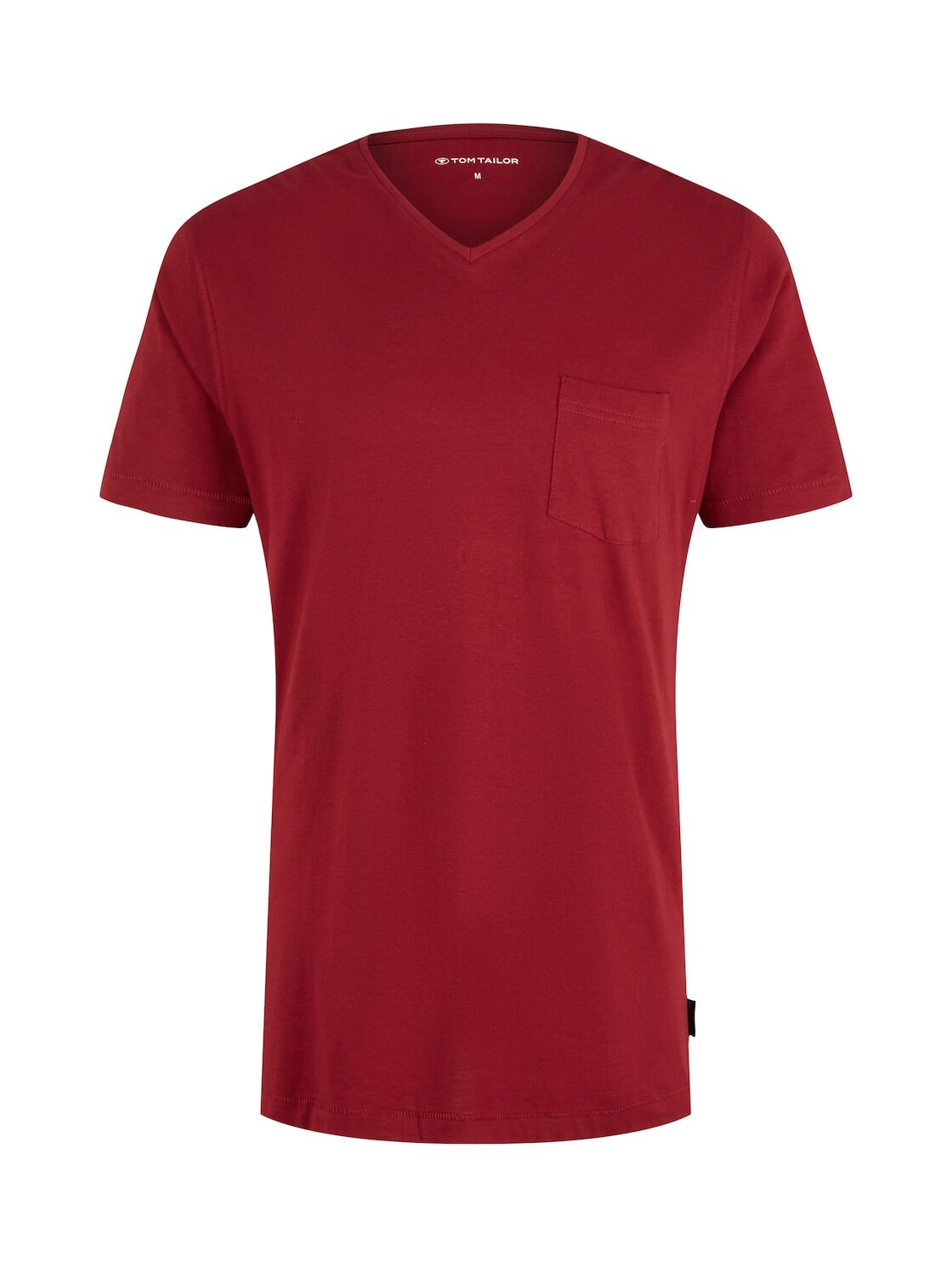 TOM TAILOR Herren Pyjama T-Shirt, rot, unifarben, Gr.48/S