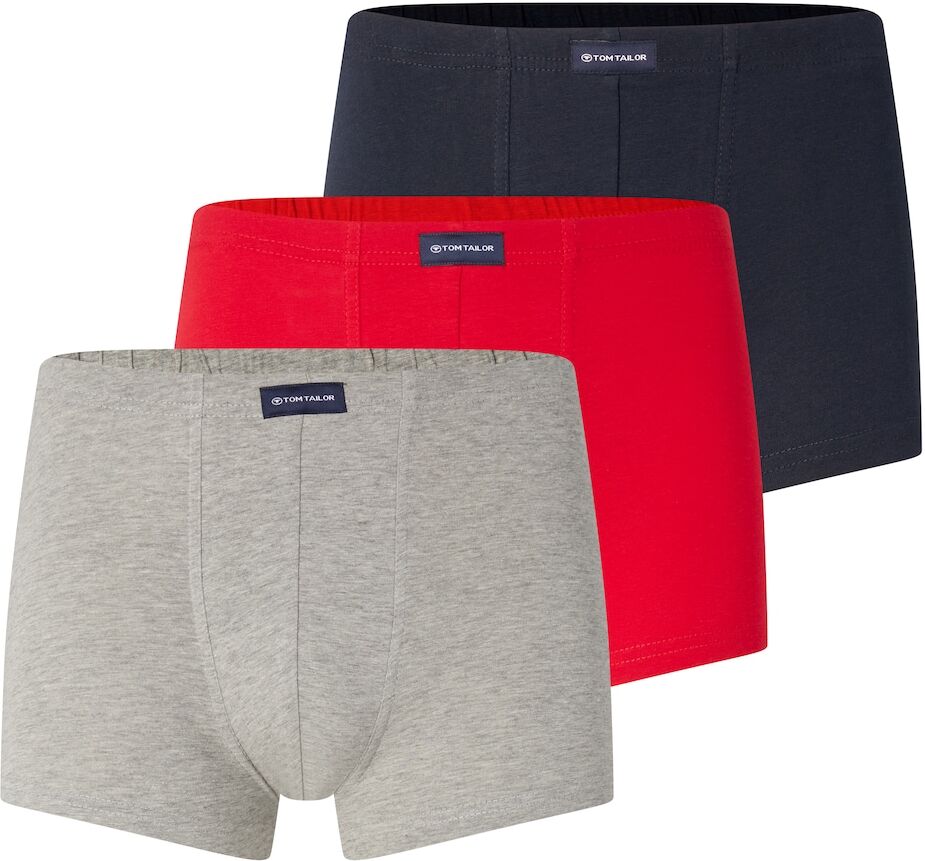 TOM TAILOR Herren Hip-Pants im 3er-Pack, blau/rot, unifarben, Gr.S/4